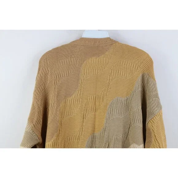 Vtg 90s Coogi Style Mens Large Ed Bassmaster Knit Crewneck Sweater Earth Tone